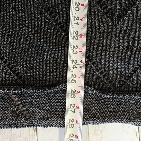 Buckle BKE Washed Chevron Sweater Oversized Gray Large Cozy Cabincore Layers - Picture 8 of 8